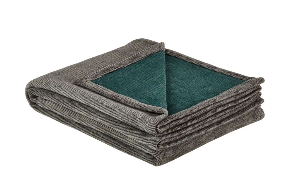 IBENA Jacquard Schlafdecke  Sorrento Tweed ¦ grün ¦ 57% Baumwolle, 43% Polyacryl ¦ Maße (cm): B: 150 Heimtextilien > Kuscheldecken - Höffner