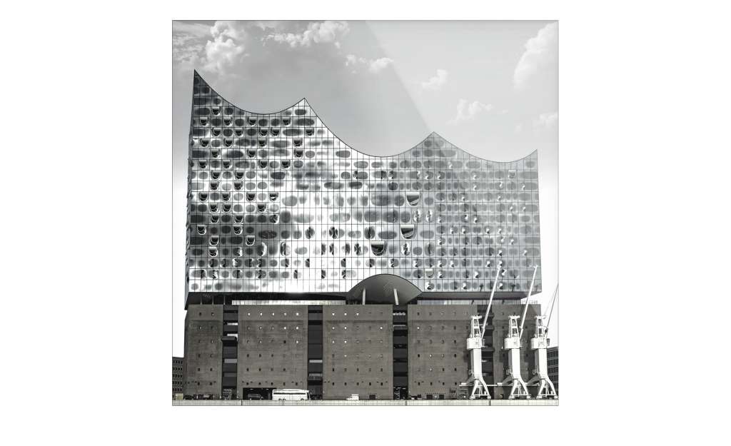 Glasbild  Hamburg Elbphilharmonie ¦ grau ¦ Maße (cm): B: 30 H: 30 Dekoration > Bilder & Schilder - Höffner