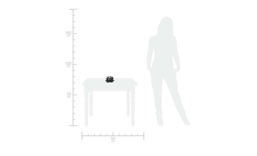 Teelichthalter  Blüte ¦ braun ¦ Polyresin (Kunstharz), Glas  ¦ Maße (cm): B: 15,5 H: 8 T: 16,5 Dekoration > Kerzen & Lichter > Kerzenständer - Höffner