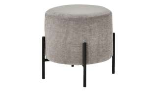 Hocker  Halina ¦ grau ¦ Maße (cm): H: 40 Ø: [40.0] Polstermöbel > Hocker - Höffner