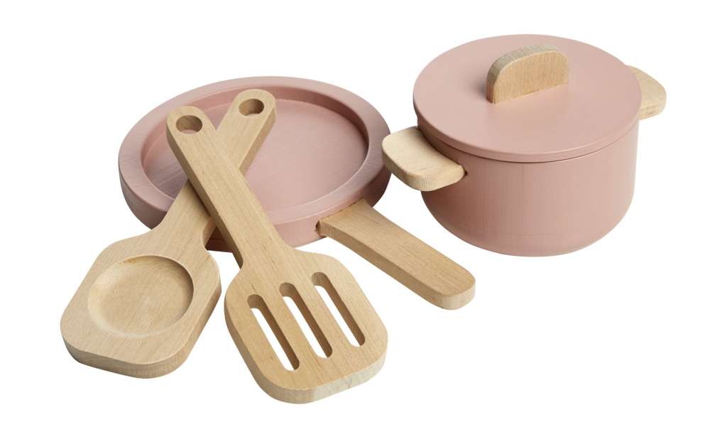 FLEXA Topf- und Pfannenset  The Kitchen ¦ rosa/pink ¦ Birke massiv Geschenkartikel > Geschenke für Kinder - Höffner