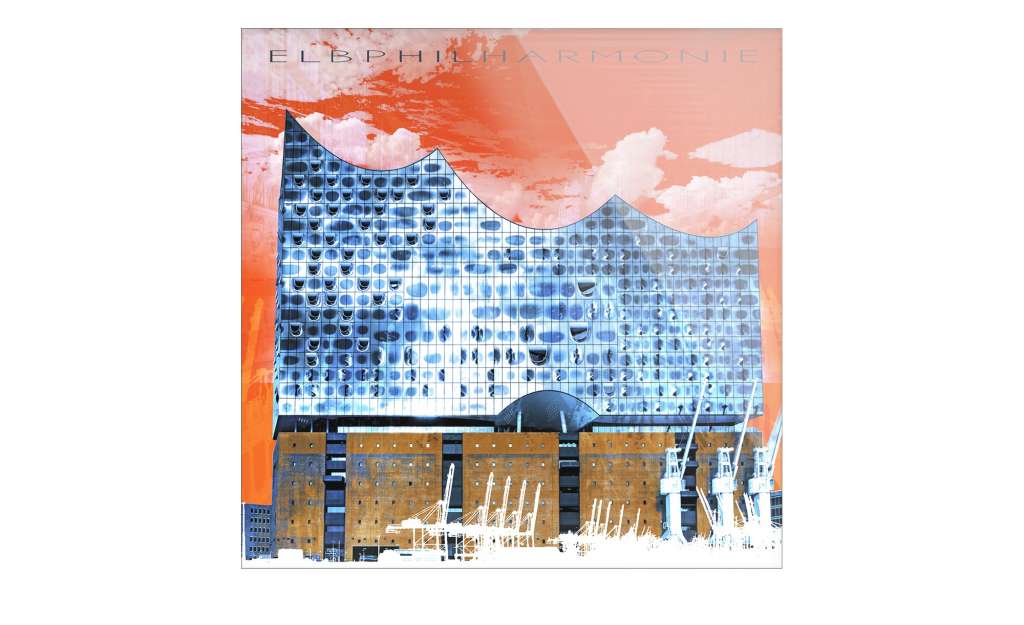 Glasbild  Hamburg Elbphilharmonie ¦ mehrfarbig ¦ Maße (cm): B: 50 H: 50 Dekoration > Bilder & Schilder - Höffner