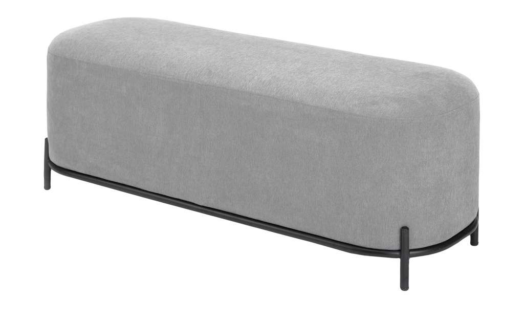 Polsterhocker  Harry ¦ grau ¦ Maße (cm): B: 122 H: 46 T: 42 Polstermöbel > Hocker - Höffner