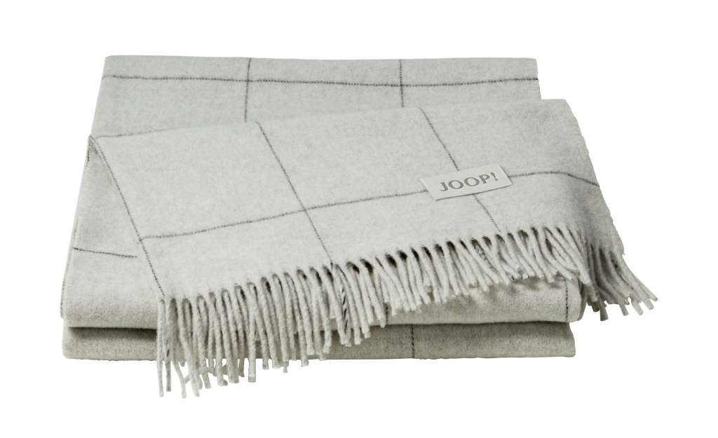 JOOP! Wohndecke  JOOP! Square ¦ grau ¦ 58% Baumwolle, 35% Polyacrylnitril (Dralon), 7% Polyester  ¦ Maße (cm): B: 150 Heimtextilien > Kuscheldecken - Höffner