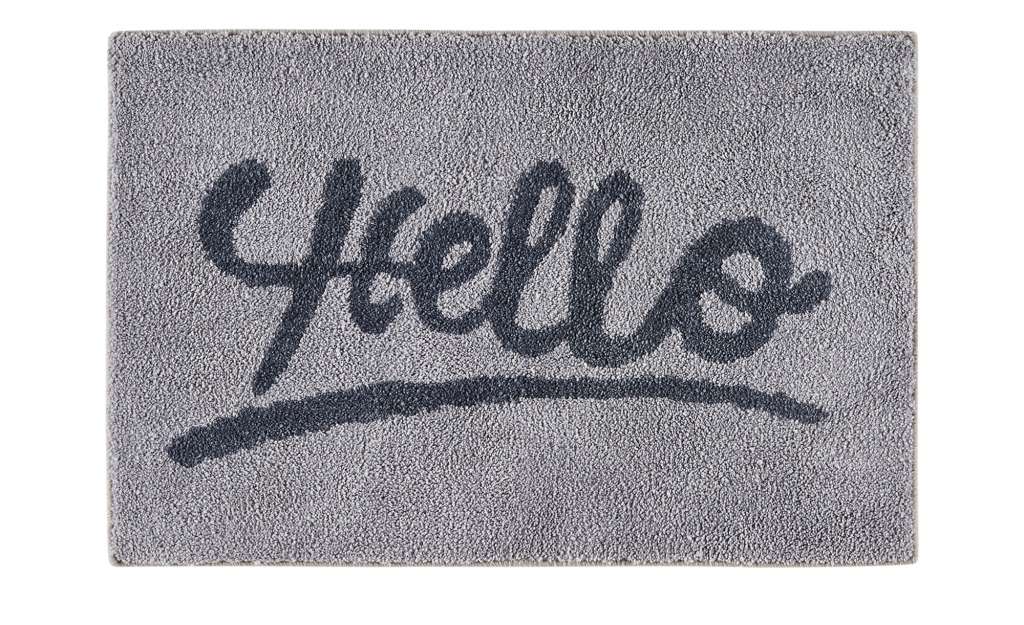 Badteppich  Hello ¦ grau ¦ 100 % Polyester  ¦ Maße (cm): B: 70 Badtextilien und Zubehör > Badematten & Badvorleger - Höffner