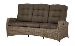 Gartensofa, 3-sitzig   Reggio ¦ beige ¦ Aluminium pulverbeschichtet/ PE-Geflecht ¦ Maße (cm): B: 212 H: 108 T: 85 Garten > Gartenmöbel > Gartenbänke - Höffner