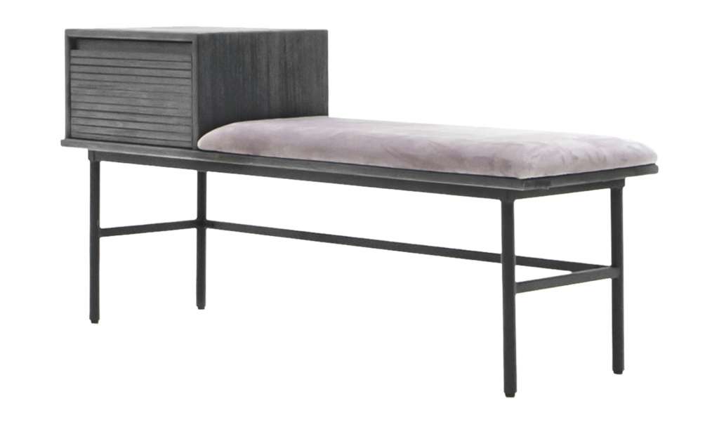 Garderobenbank  Campana ¦ grau ¦ Maße (cm): B: 130 H: 62 T: 37 Garderoben & Kleiderstangen > Garderobenbänke & Schuhbänke - Höffner