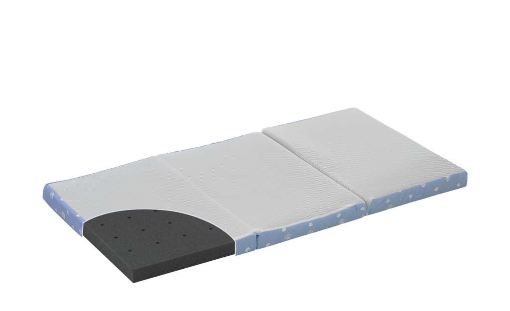 Alvi Reisebettmatratze  Luftikus ¦ blau ¦ Matratzenkern: Polyätherschaum , Bezug Oberseite: Abstandsgewirke mit 3D-Wabenstruktur (100% Polyester), Tragetasche: 100% Polyester, Bezug Unterseite: 100% Baumwolle ¦ Maße (cm): B: 60 Baby > Babymöbel >...