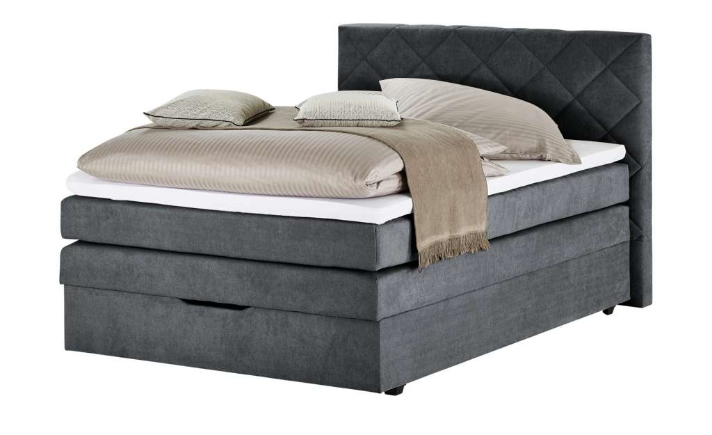 Boxspringbett  Princess ¦ grau ¦ Maße (cm): B: 152 H: 116 T: 213 Betten > Boxspringbetten > Boxspringbetten 140x200 - Höffner