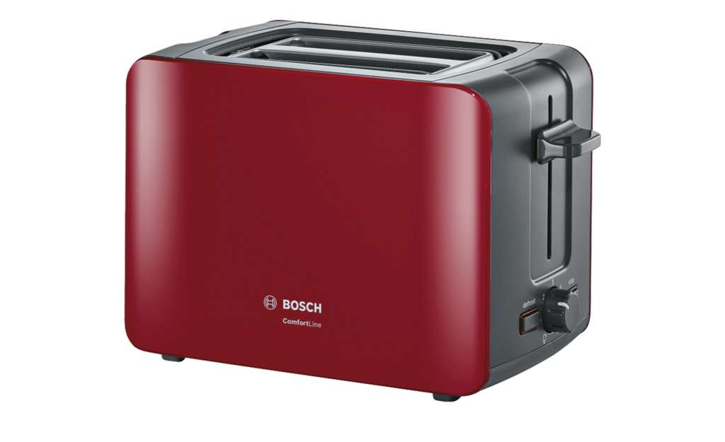 BOSCH Toaster  TAT 6A114 ¦ rot ¦ Metall, Kunststoff ¦ Maße (cm): B: 30,7 H: 18,8 T: 17 Elektrokleingeräte > Toaster - Höffner