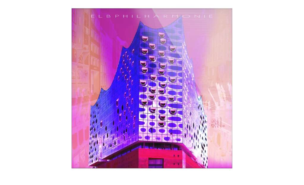 Glasbild  Hamburg Elbphilharmonie ¦ lila/violett ¦ Maße (cm): B: 50 H: 50 Dekoration > Bilder & Schilder - Höffner