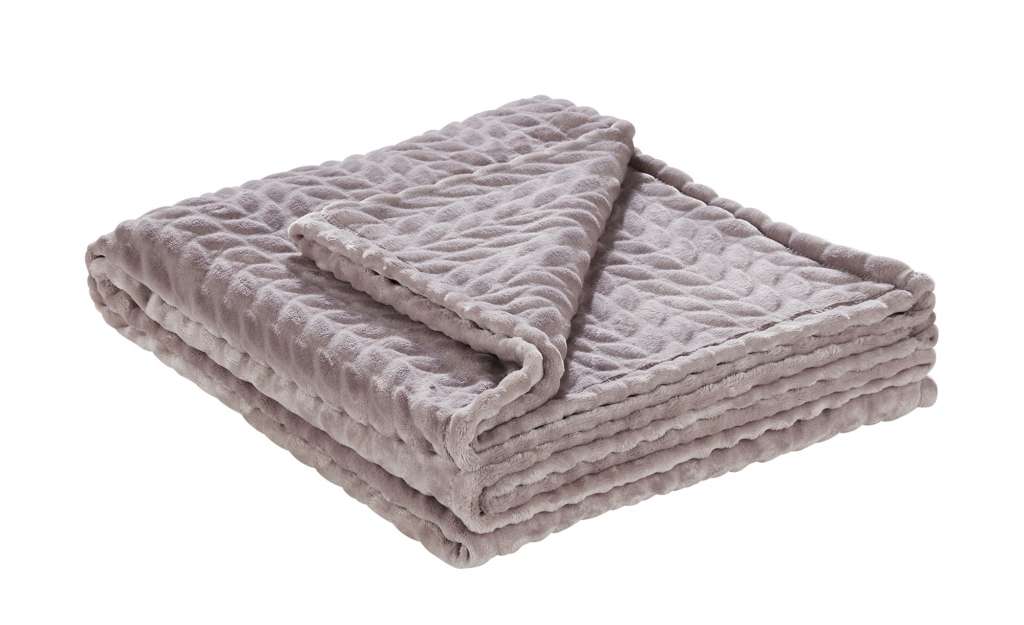 LAVIDA Fleecedecke  Zopf ¦ grau ¦ 100% Polyester ¦ Maße (cm): B: 150 Heimtextilien > Kuscheldecken - Höffner