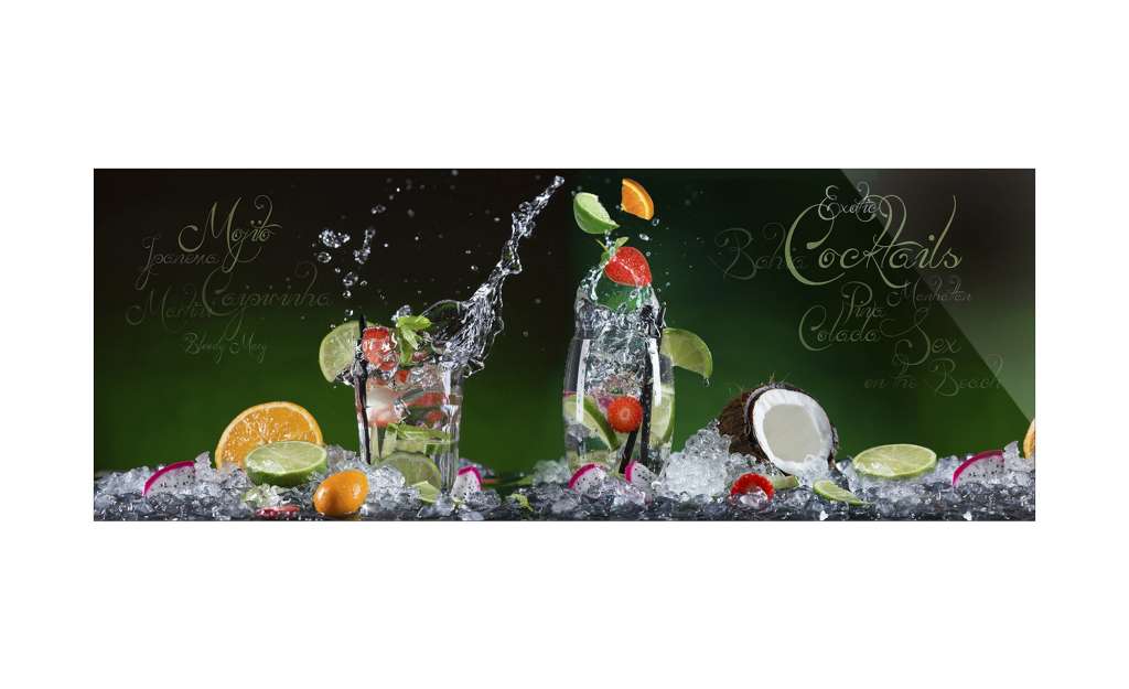 Glasbild Exotic Cocktails ¦ mehrfarbig ¦ Maße (cm): B: 30 H: 80 Dekoration > Bilder & Schilder - Höffner