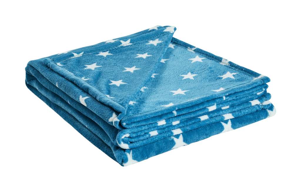 HOME STORY Coralfleecedecke  Sterne ¦ blau ¦ 100% Polyester ¦ Maße (cm): B: 150 Heimtextilien > Kuscheldecken - Höffner