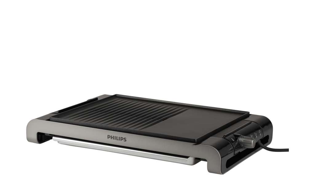 PHILIPS Tischgrill  HD 4419/20 ¦ schwarz ¦ Metall ¦ Maße (cm): B: 55 H: 15 T: 37 Elektrokleingeräte > Backen, Kochen, Grillen - Höffner