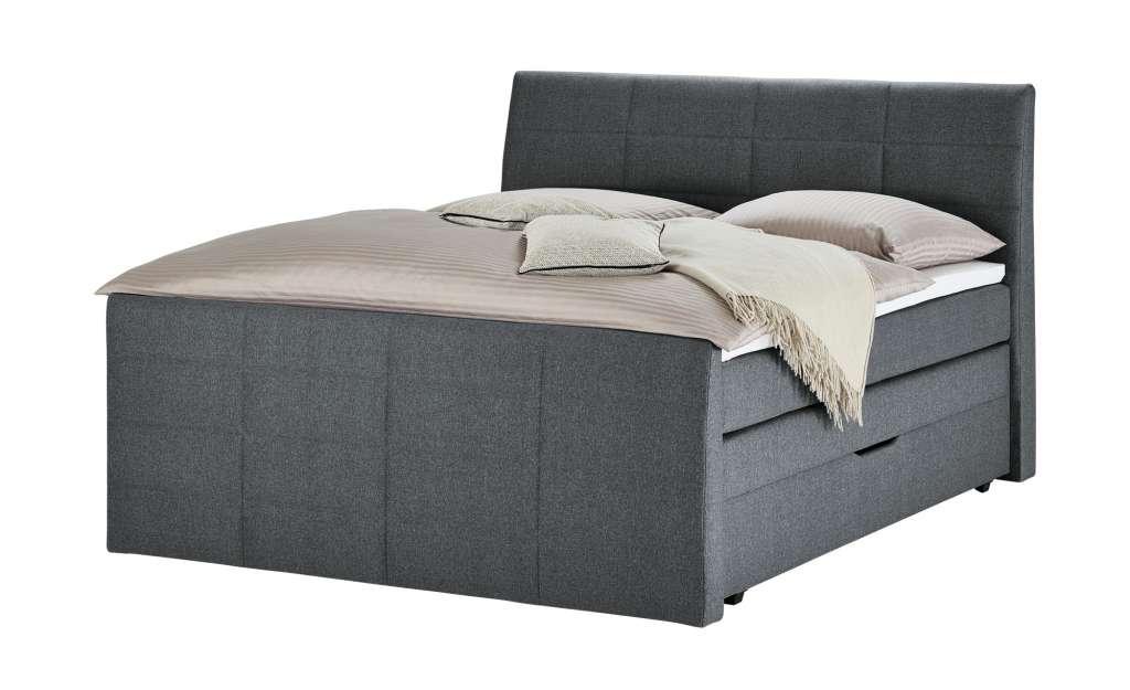 Boxspringbett  Baron ¦ grau ¦ Maße (cm): B: 172 H: 116 T: 213 Betten > Boxspringbetten > Boxspringbetten 160x200 - Höffner