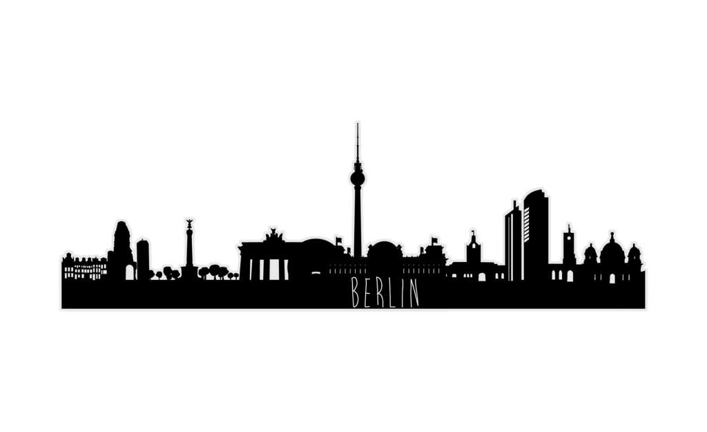 Cut-Out  Berlin ¦ schwarz ¦ Maße (cm): B: 25 H: 70 Dekoration > Bilder & Schilder - Höffner