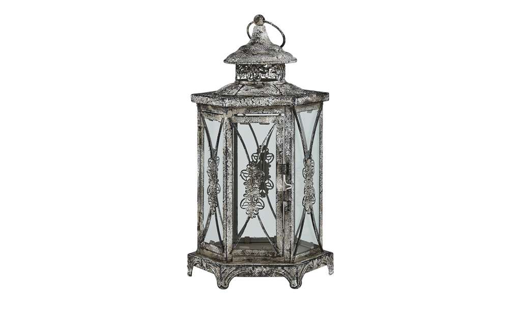 Laterne ¦ grau ¦ Glas , Metall ¦ Maße (cm): B: 20 H: 35 T: 17 Dekoration > Laternen & Windlichter - Höffner