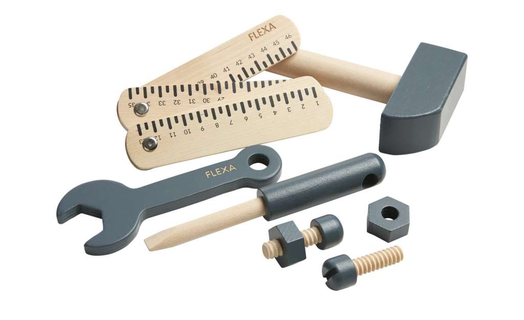 FLEXA Werkzeug-Set  The Workbench ¦ blau ¦ Birke massiv Geschenkartikel > Geschenke für Kinder - Höffner