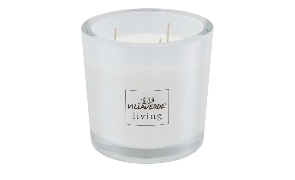 3-Docht Duftkerze  Fresh Cotton ¦ weiß ¦ Glas , Wachs ¦ Maße (cm): H: 12 Ø: [12.0] Dekoration > Kerzen & Lichter - Höffner