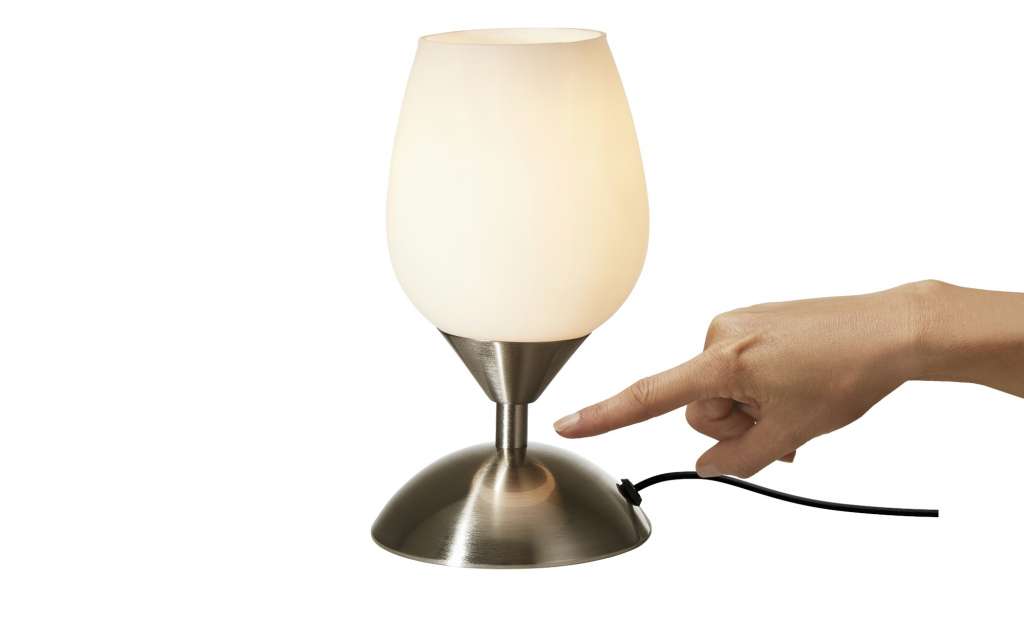 KHG Tischleuchte mit Touchdimmer ¦ silber ¦ Maße (cm): H: 19,5 Ø: [10.8] Lampen & Leuchten > Innenleuchten > Tischlampen - Höffner