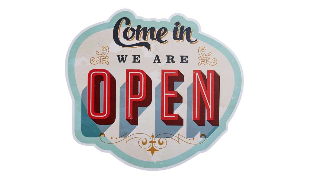 Cut-Out We are open ¦ mehrfarbig ¦ Maße (cm): B: 50 H: 50 Dekoration > Bilder & Schilder - Höffner