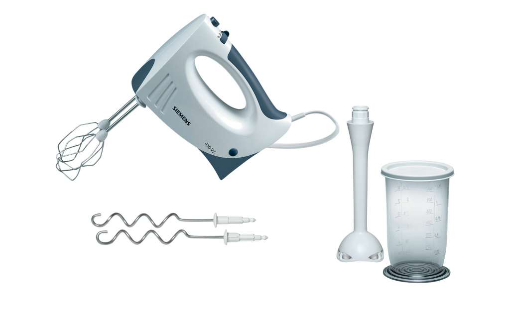 SIEMENS Handmixer  MQ 95540N ¦ weiß ¦ Kunststoff, Edelstahl ¦ Maße (cm): B: 20,1 H: 14,1 T: 7,7 Elektrokleingeräte > Mixen, Zerkleinern & Entsaften - Höffner