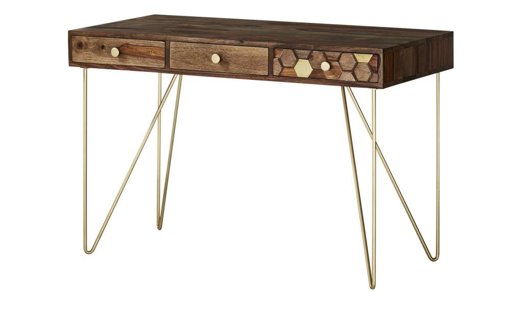 Schreibtisch  Mitsu ¦ holzfarben ¦ Maße (cm): B: 55 H: 76 Tische > Schreibtische - Höffner