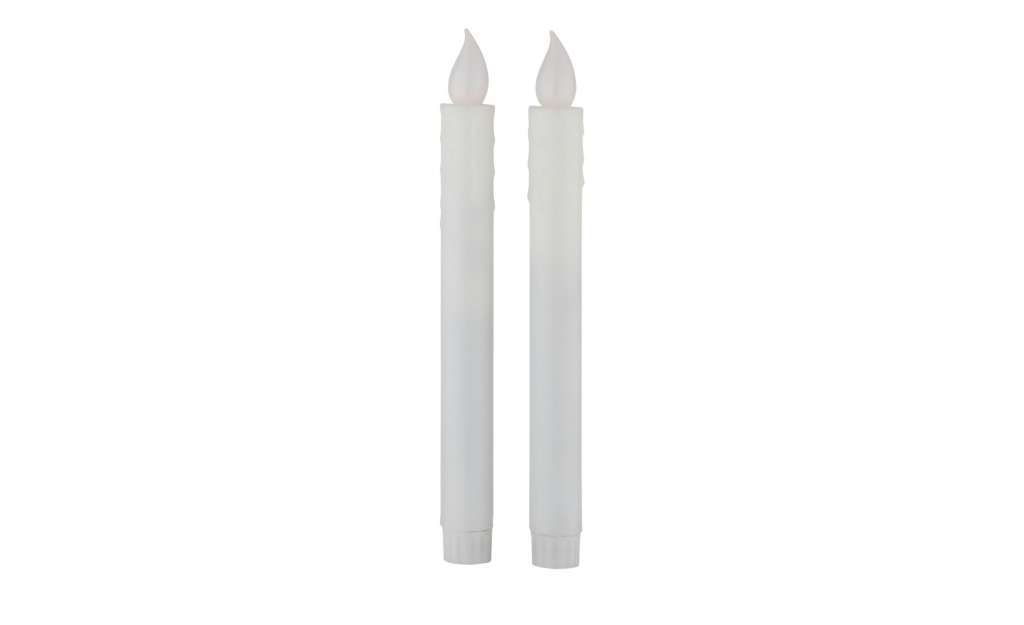 2er Set LED Stabkerzen ¦ weiß ¦ Kunststoff ¦ Maße (cm): H: 23 Dekoration > Kerzen & Lichter - Höffner