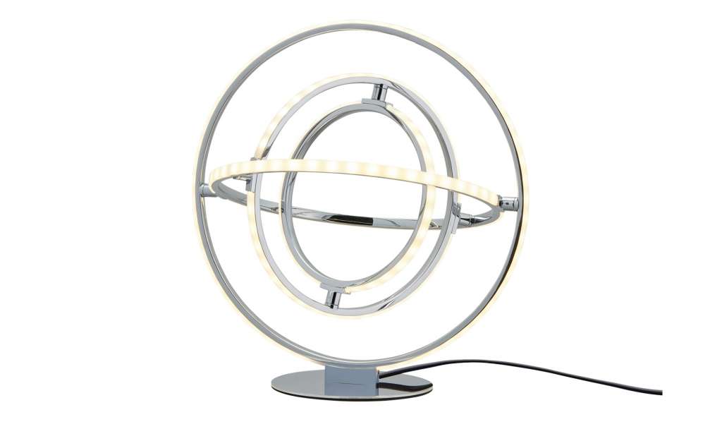Paul Sommerkamp Leuchten LED-Tischleuchte, chrom `Ringe´ ¦ silber ¦ Maße (cm): B: 27 H: 35,3 Lampen & Leuchten > Innenleuchten > Tischlampen - Höffner