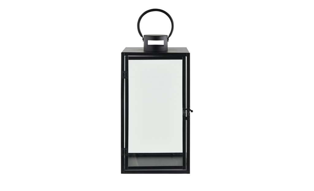 Laterne ¦ schwarz ¦ Glas , Metall ¦ Maße (cm): B: 22 H: 54 T: 21 Dekoration > Laternen & Windlichter - Höffner