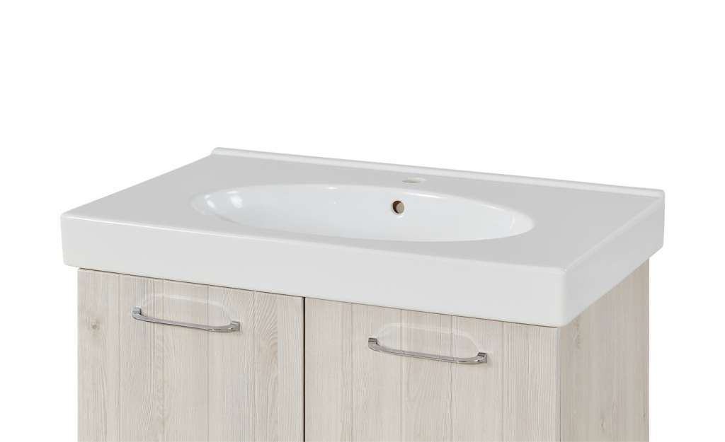 calmo2go Waschtisch  Maarsee ¦ weiß ¦ Maße (cm): B: 80 H: 7 T: 48 Schränke > Badschränke > Sanitär-Armaturen - Höffner