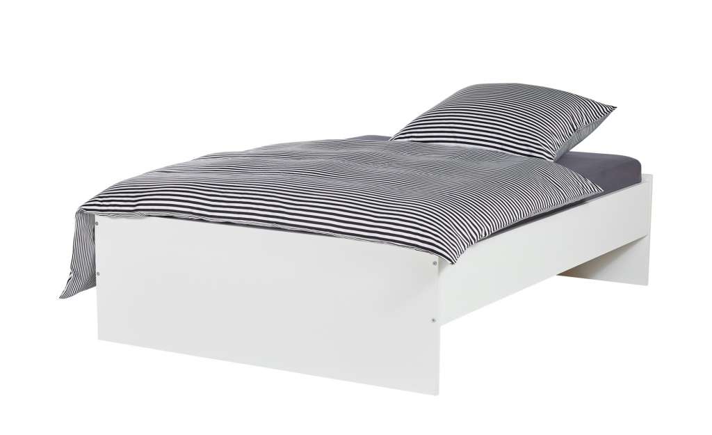 smart Bettgestell  BEN ¦ weiß ¦ Holzwerkstoff foliert, ohne Matratze(n), ohne Lattenrost(e) ¦ Maße (cm): B: 145,3 H: 50 T: 205,4 Betten > Futonbetten - Höffner