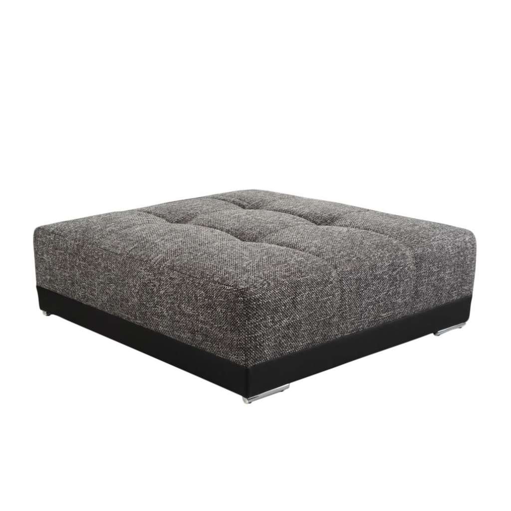 home24 Hocker Pesaro Kunstleder / Webstoff