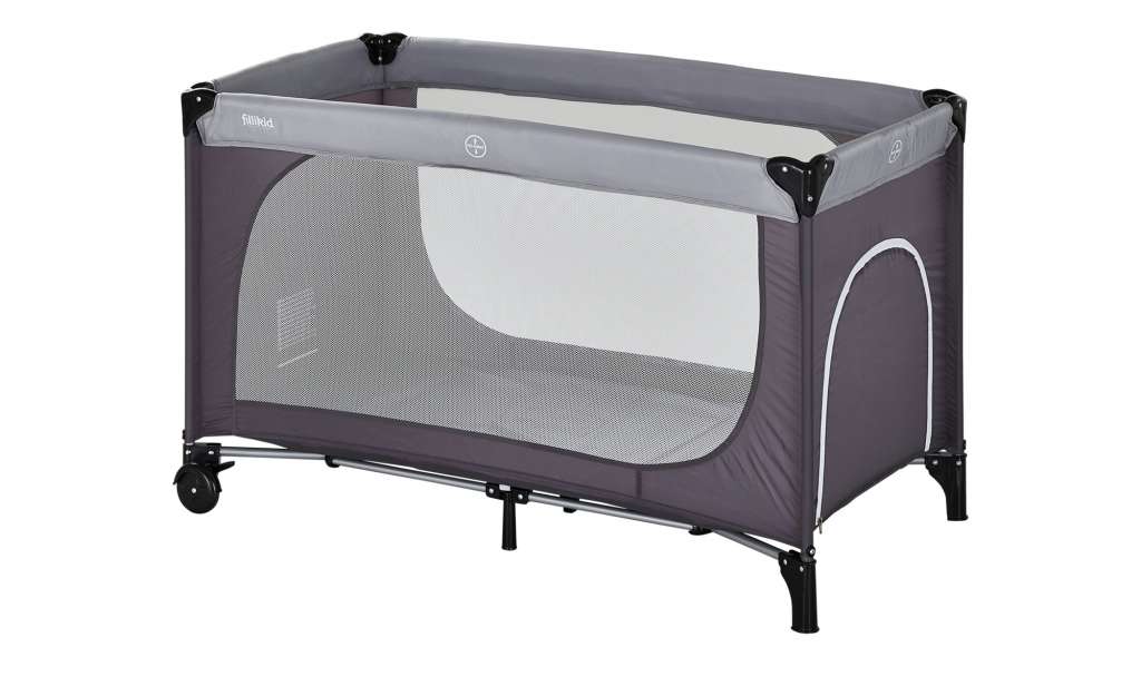 Filikid Reisebett  Komfort ¦ grau ¦ Gestell Stahlrohr, Eckkanten Fußkappen und Räder aus Kunststoff, , Bezug 100% Nylon, Tragetasche 100% Polyester ¦ Maße (cm): B: 60 Baby > Unterwegs > Reisebetten - Höffner