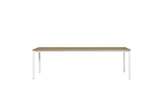 Janua - S 600 Tisch - Stefan Knopp - Eiche gelaugt (Ton weiß) - Gestell Schiefergrau - 220x90 - indoor