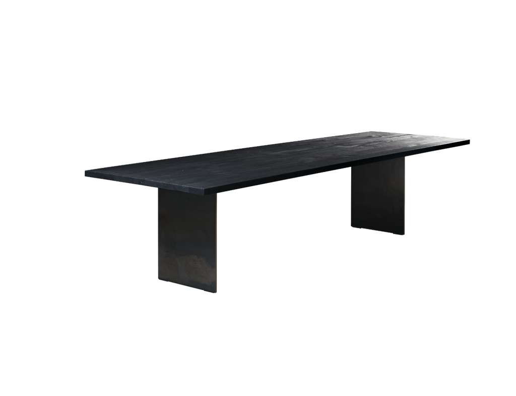 Janua - SC 41 Tisch - Stefan Knopp - Eiche geköhlt/ gelaugt/ gekalkt (Ton braun) - Gestell Tiefschwarz - 260x110 - indoor