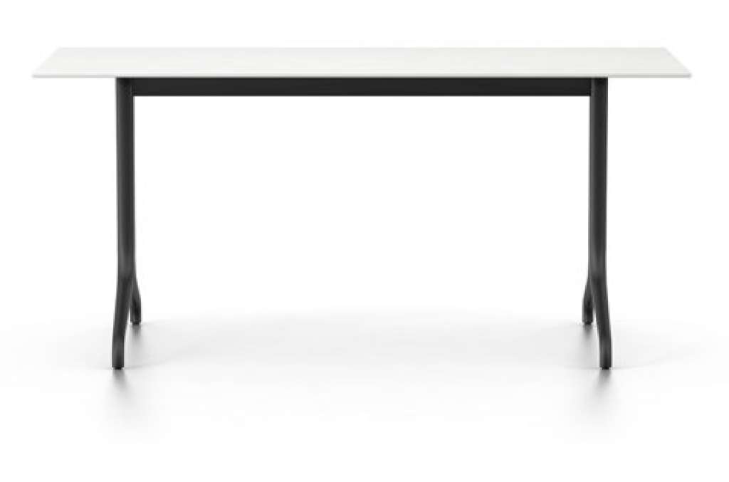 Vitra - Belleville Bistro Table outdoor 75x160 cm - Vollkernmaterial weiß - indoor
