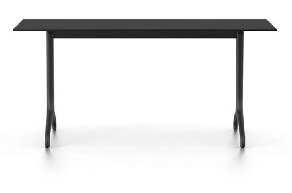 Vitra - Belleville Bistro Table outdoor 75x160 cm - Vollkernmaterial schwarz - indoor