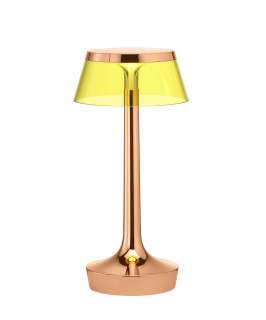 Flos - Bon Jour Unplugged Tischleuchte - kupfer - Krone gelb - indoor