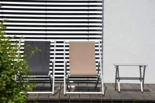 Jan Kurtz - Rimini Liegestuhl - Gestell eloxiert - taupe - outdoor