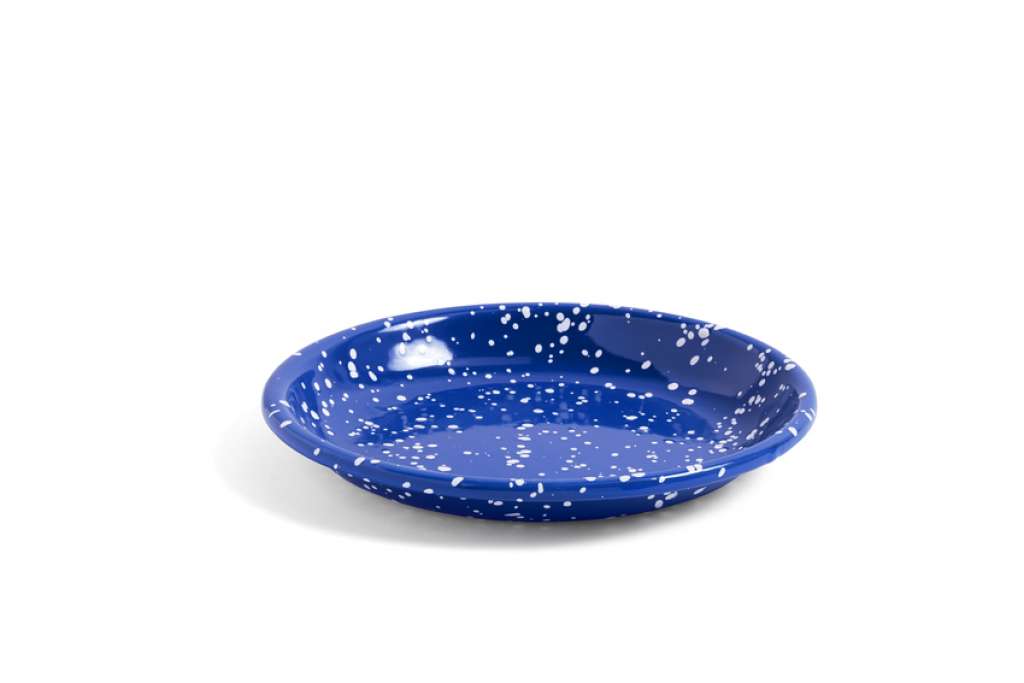 HAY - Enamel tiefer Teller - blue sparkle - indoor