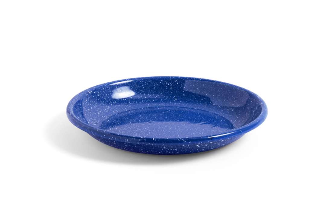 HAY - Enamel tiefer Teller - dusty blue - indoor