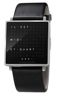 Biegert&Funk - Qlocktwo W - Armbanduhr - französisch - Edelstahl matt - S - indoor