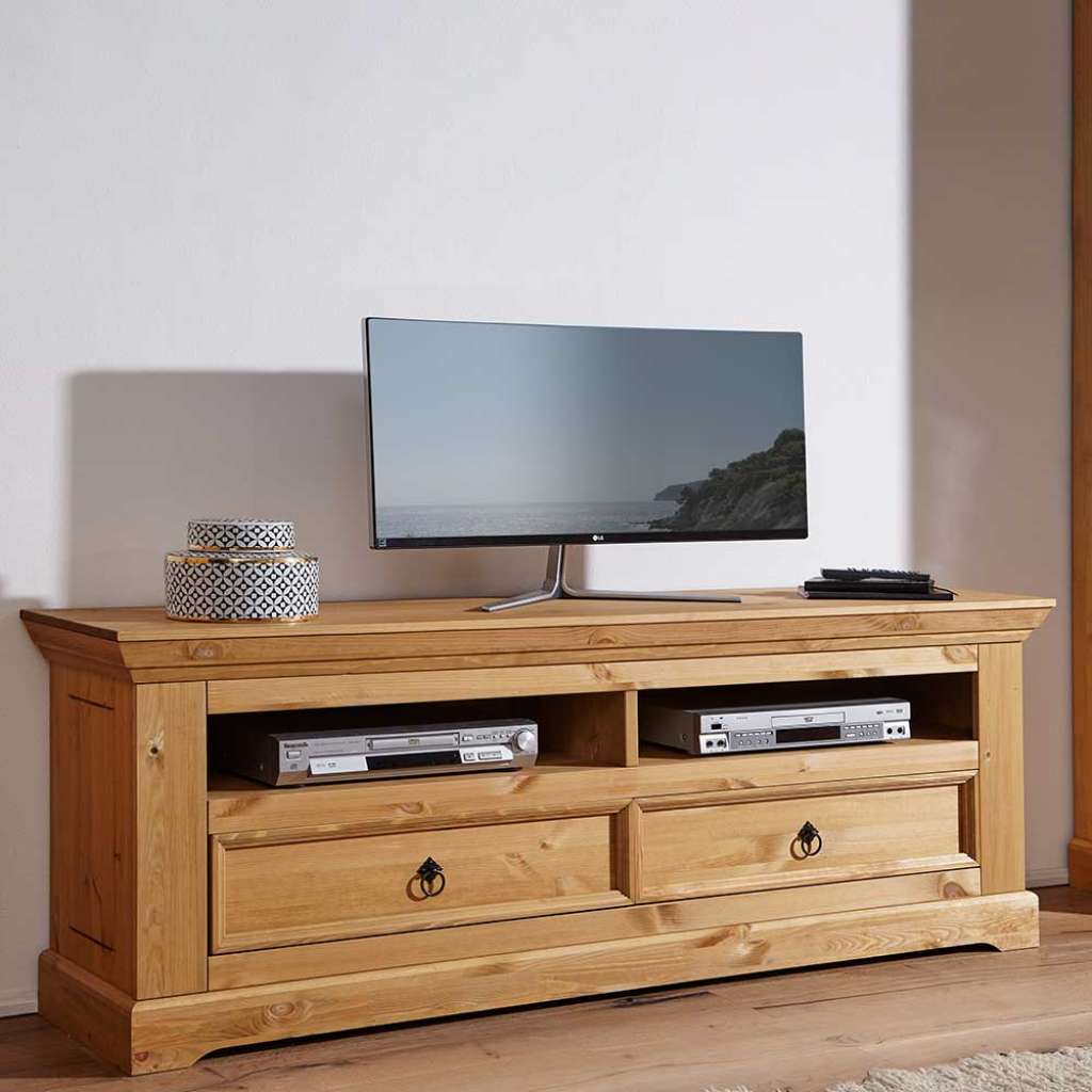 Fernseh Unterschrank in Eichefarben Kiefer Massivholz