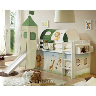 Halbhohes Bett für Kinderzimmer Zootier Design