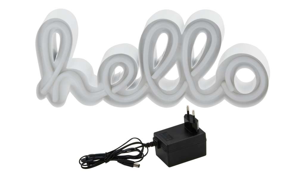 LED Schriftzug  Hello ¦ weiß ¦ Maße (cm): B: 32 H: 15 T: 4 Lampen & Leuchten > Innenleuchten > Lichterketten & Dekoleuchten - Höffner