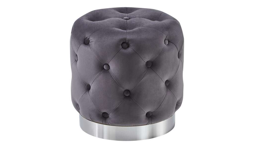 Hocker  Heidi ¦ grau ¦ Maße (cm): H: 44 Ø: [44.0] Polstermöbel > Hocker - Höffner