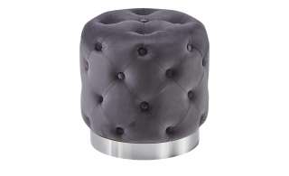 Hocker  Heidi ¦ grau ¦ Maße (cm): H: 44 Ø: [44.0] Polstermöbel > Hocker - Höffner