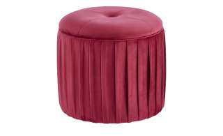 Hocker  Helen ¦ rot ¦ Maße (cm): H: 38,5 Ø: [41.5] Polstermöbel > Hocker - Höffner